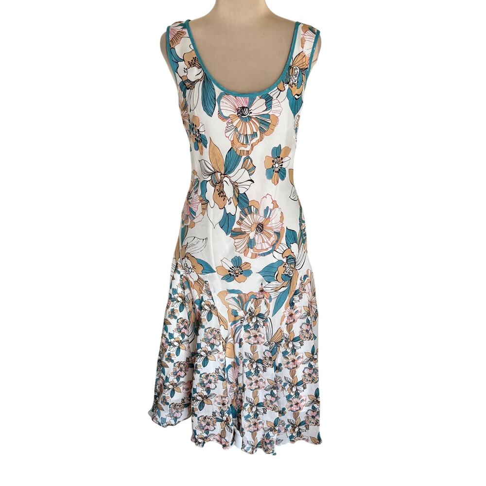 Vintage Y2K Majick Flapper Midi Dress Sleeveless Art Deco 20's Look Mermaid